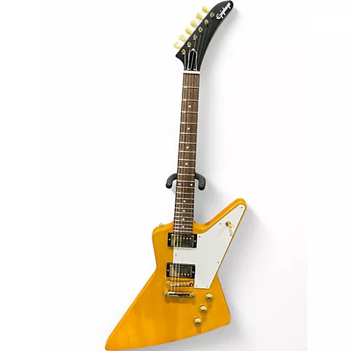 Used Epiphone Korina 1958 Explorer Amber Solid Body Electric Guitar Amber