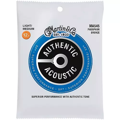 Martin MA545 SP Phosphor Bronze Light/Medium Authentic Acoustic Guitar Strings
