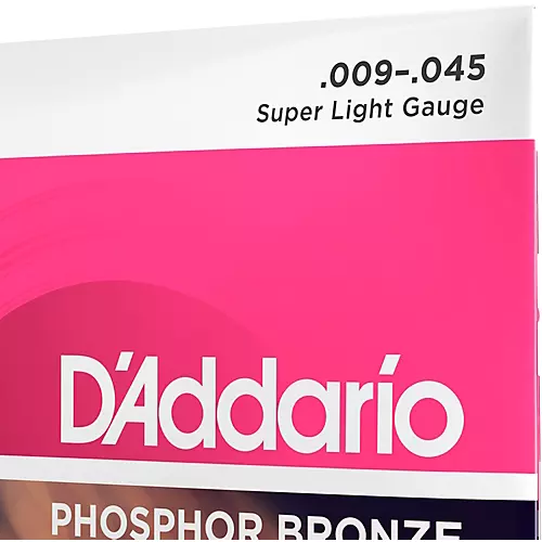 D'Addario EJ23 Phosphor Bronze Super Light Acoustic Guitar Strings 09 - 45