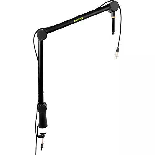 Shure Shure Deluxe Articulating Desktop Mic Boom Stand with Black MV7 Microphone