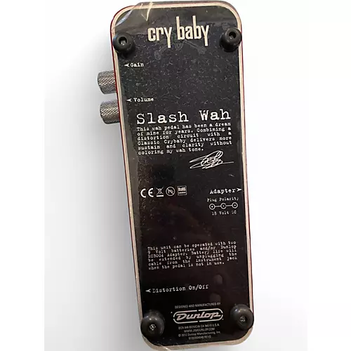 Used Dunlop SW95 Cry Baby Slash Wah Effect Pedal