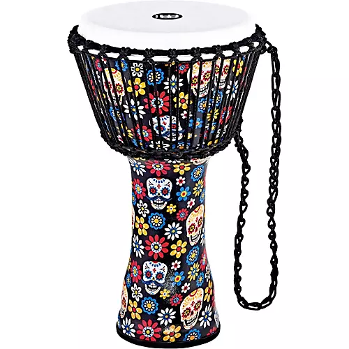MEINL Travel Series Djembe with Synthetic Head in Day of the Dead Finish 10 in. Day of the Dead