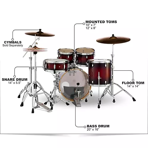 Pearl Decade Maple 5-Piece Shell Pack With 20