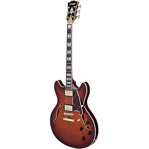 Open-Box D'Angelico Excel DC XT Semi-Hollow Electric Guitar With Stopbar Tailpiece Condition 2 - Blemished Amaretto Burst 197881073169