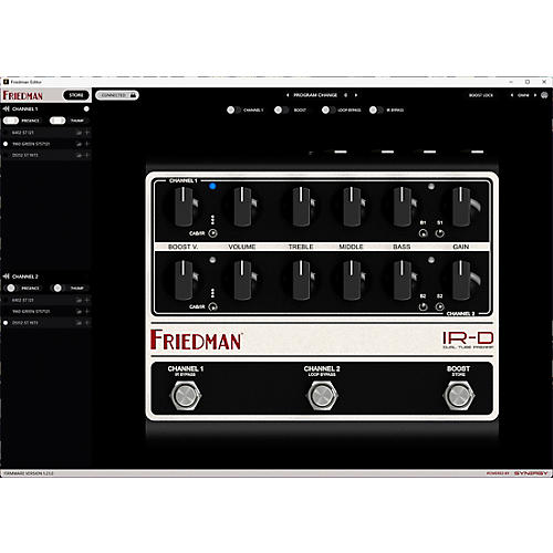 Friedman IR-D Dual-Tube Preamp DI+IR Dual-Channel 12AX7 Tubes Effects Pedal Black and Silver