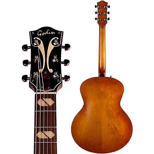 Godin 5th Avenue Jumbo P-Rail Hollowbody Electric Guitar Harvest Gold