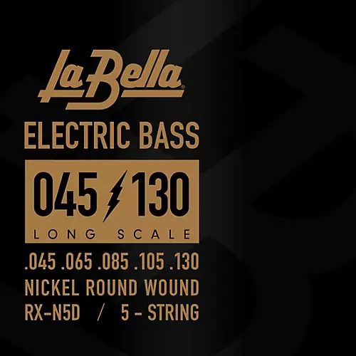 LaBella Rx Series Nickel 5-String Electric Bass Strings (45 - 130)
