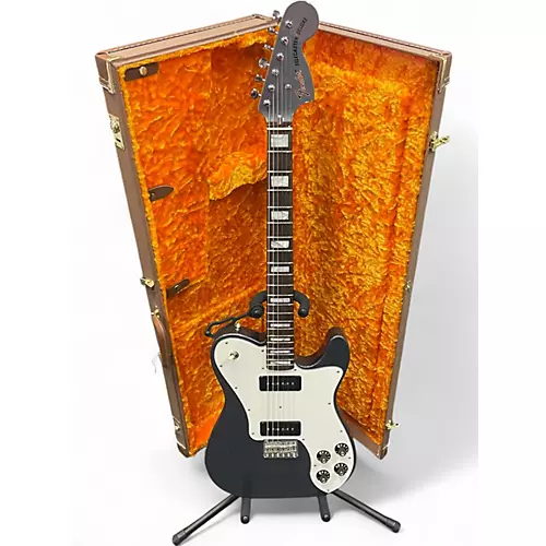 Used Fender Chris Shiflett Telecaster Deluxe Charcoal Frost Metallic Solid Body Electric Guitar Charcoal Frost Metallic