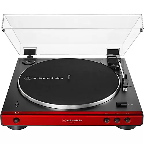 Audio-Technica AT-LP60XBT Fully Automatic Belt-Drive Stereo Record Player With Bluetooth Red