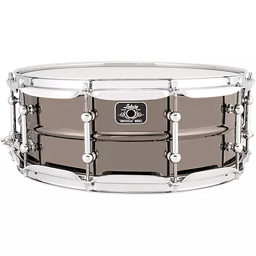 Ludwig Universal Series Black Brass Snare Drum With Chrome Hardware 14 x 5.5 in.