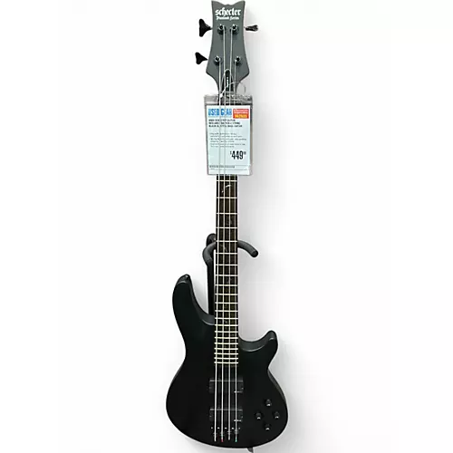 Used Schecter Guitar Research Damien 4 String Black Electric Bass Guitar Black