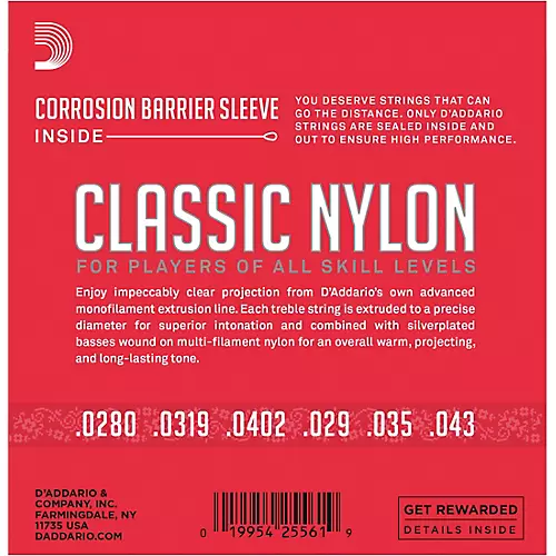 D'Addario EJ27N-3D Normal Tension Classical Guitar Strings 3-Pack