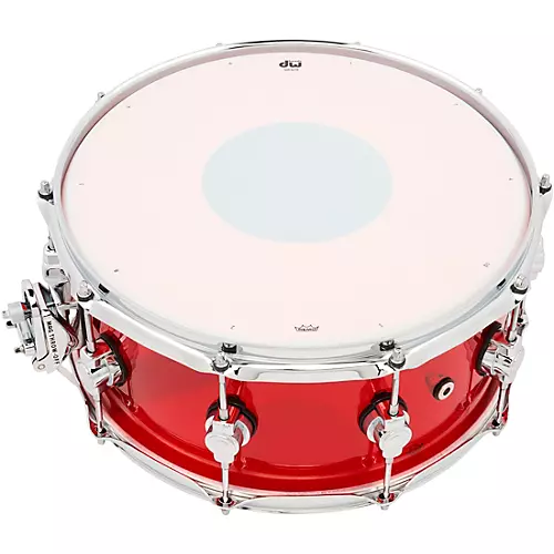 DW Design Series Acrylic Ruby Snare Drum 14 x 6.5 in. Ruby Glass