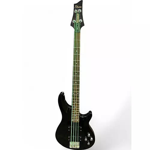 Used Schecter Guitar Research Omen 4 String Black Electric Bass Guitar Black
