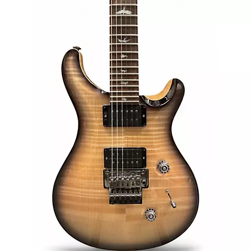 Used 2022 PRS Custom 24 Floyd Rose Wood Library Natural Smoke Burst Solid Body Electric Guitar Natural Smoke Burst
