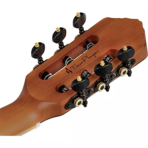 Ortega TourPlayer Deluxe Left-Handed Nylon-String Acoustic-Electric Guitar Blue Burst