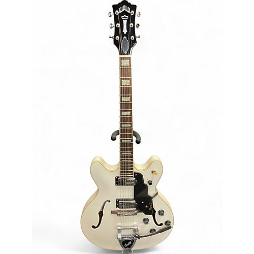 Used Guild Starfire V Snow Crest White Hollow Body Electric Guitar Snow Crest White