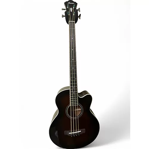 Used Ibanez AEB10E TOBACCO BURST Acoustic Bass Guitar TOBACCO BURST