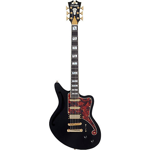 D'Angelico Deluxe Series Bedford SH Electric Guitar With USA Seymour Duncan Pickups and Stopbar Tailpiece Desert Gold