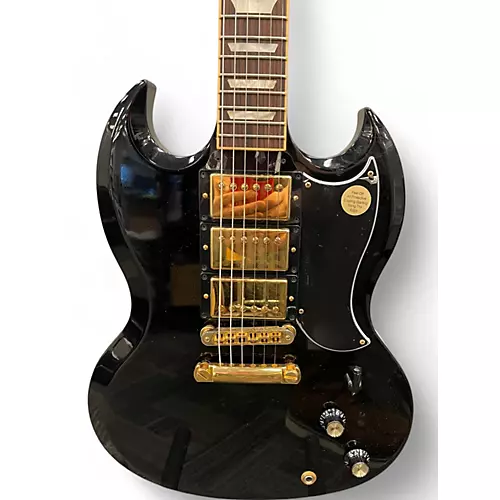 Used Gibson SG3 Black Solid Body Electric Guitar Black
