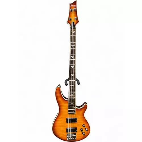 Used Schecter Guitar Research Omen Extreme 4 String Vintage Sunburst Electric Bass Guitar Vintage Sunburst