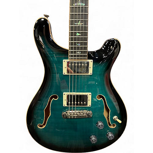 Used PRS SE Hollowbody II Piezo Peacock Blue Hollow Body Electric Guitar Peacock Blue