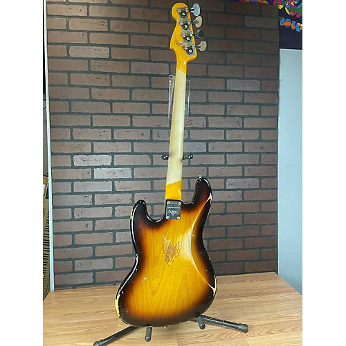 Used Fender LTD CUSTOM JAZZ BASS HREL 3 Color Sunburst Electric Bass Guitar 3 Color Sunburst