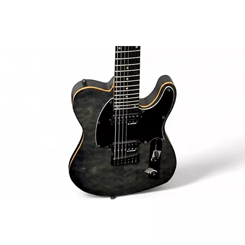 Used Michael Kelly MK64 7 STRING ELECTRIC GUITAR Trans Black Solid Body Electric Guitar Trans Black