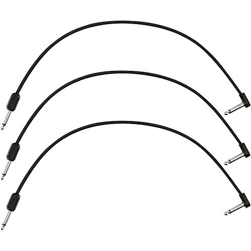 Fender Blockchain Straight to Angle Patch Cables, 3-Pack 2 ft. Black