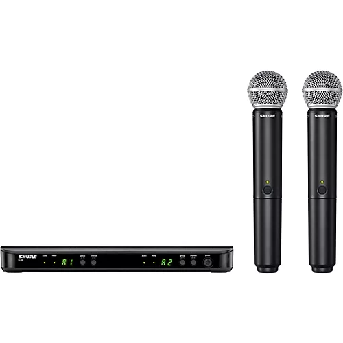 Shure BLX288/SM58 Wireless Dual Vocal System With Two SM58 Handheld Transmitters Band H11