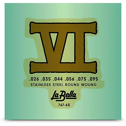 LaBella 767-6S Bass VI Stainless Steel Round Wound Bass Strings 26 - 95
