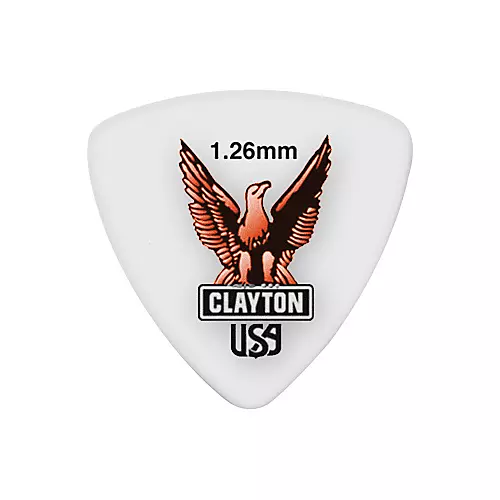 Clayton Acetal Rounded Triangle Guitar Picks 1.26 mm 1 Dozen