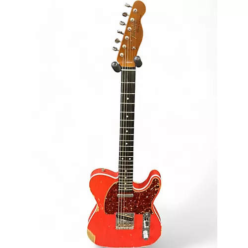 Used 2023 Fender CUSTOM SHOP 1962 HEAVY RELIC TELECASTER RED Solid Body Electric Guitar RED