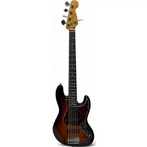 Used Fender american professional jazz bass V 3 Color Sunburst Electric Bass Guitar 3 Color Sunburst