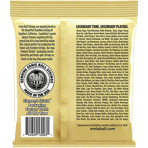 Ernie Ball 3003 Earthwood 80/20 Bronze Medium Light Acoustic Strings 3-Pack