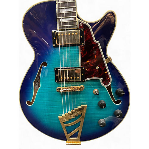 Used D'Angelico EX-SS Blue Burst Hollow Body Electric Guitar Blue Burst