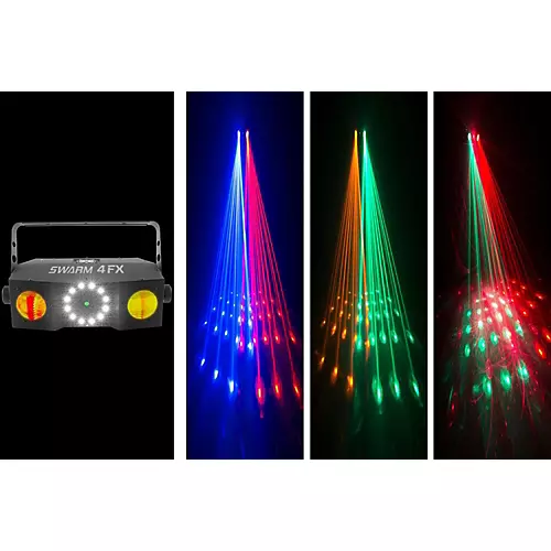CHAUVET DJ Swarm 4 FX Stage Laser Party Light with LED Wash and Strobe Light Effects