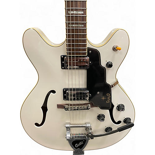 Used Guild Starfire V Snow Crest White Hollow Body Electric Guitar Snow Crest White