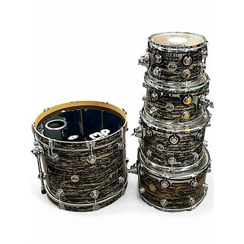 Used DW 5 Piece Collector Series Black Oyster Glass Drum Kit Black Oyster Glass