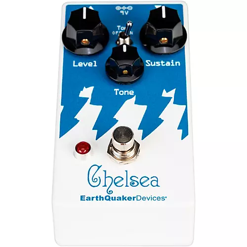 EarthQuaker Devices Chelsea Low End Fuzz Driver Effects Pedal White and Blue