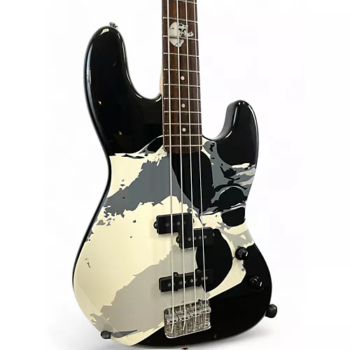 Used Squier Frank Bello Jazz Bass Signature graphic Electric Bass Guitar Signature graphic
