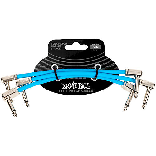Ernie Ball Flex Patch Cable - 3 Pack 3 in. Purple