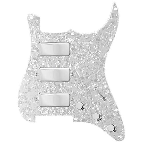 920D Custom Stadium Triple Mini Humbucker Loaded Pickguard for Strat With S7W-500K Wiring Harness Aged White