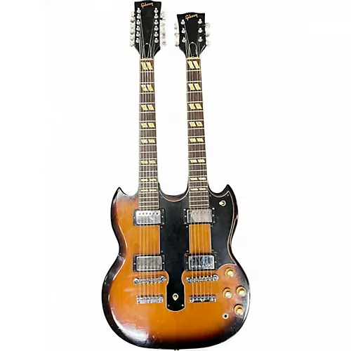 Vintage 1979 Gibson EDS1275 SG Double Neck Vintage Sunburst Solid Body Electric Guitar Vintage Sunburst