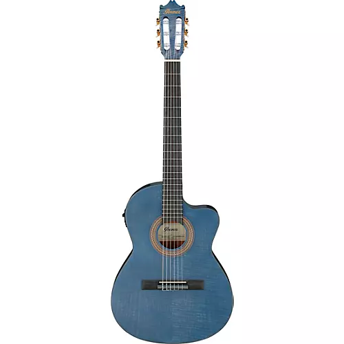 Ibanez GA5MHTCE Classical Nylon-String Acoustic-Electric Guitar Blue Berry