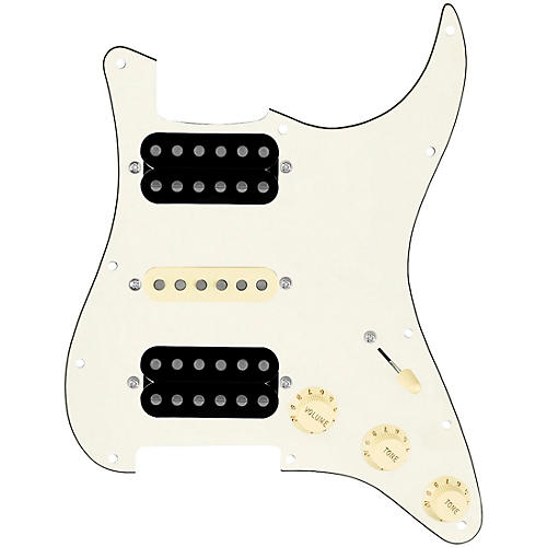 920D Custom HSH Loaded Pickguard for Stratocaster With Uncovered Smoothie Humbuckers, Aged White Texas Vintage Pickups and S5W-HSH Wiring Harness Tortoise