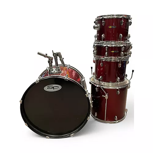 Used Sound Percussion Labs 5 Piece Unity Metallic Red Drum Kit Metallic Red