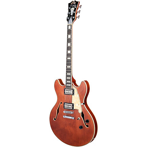 D'Angelico Premier Series DC XT Limited-Edition Semi-Hollow Electric Guitar with Seymour Duncan Psyclone Humbuckers Matte Walnut