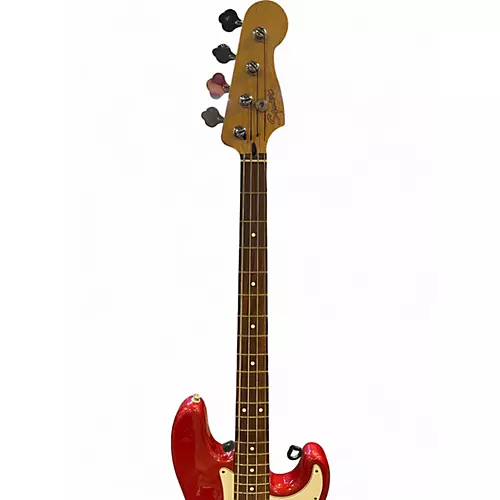 Used 1998 Squier Precision Bass Red Electric Bass Guitar Red