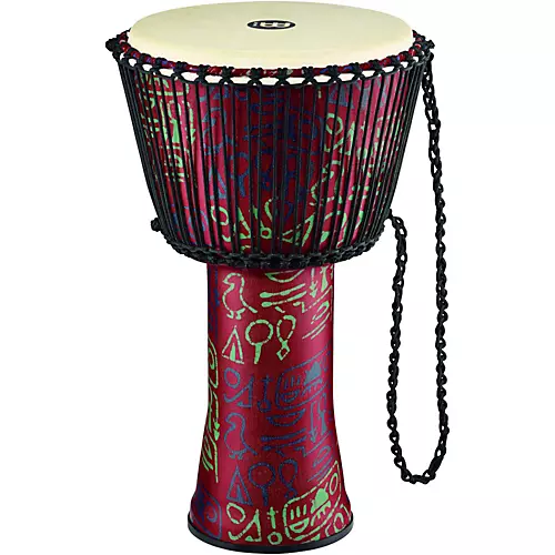 MEINL Rope Tuned Djembe with Synthetic Shell and Goat Skin Head 10 in. Pharaoh's Script